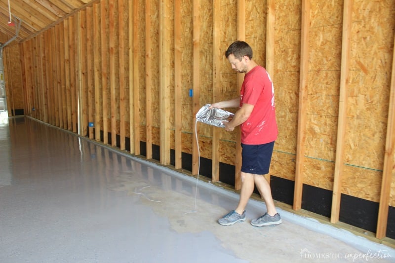 Applying an epoxy floor coating