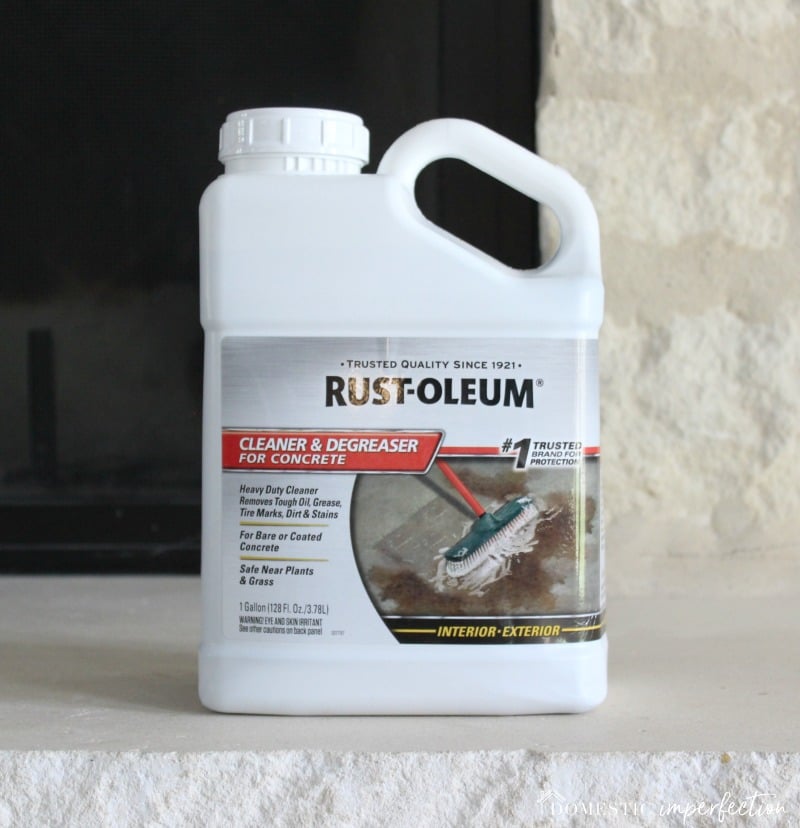 RustOleum concrete cleaner and degreaser