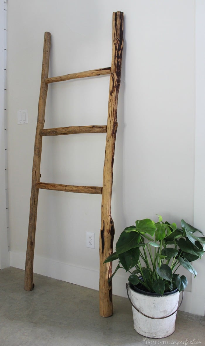 Rustic Wooden Blanket Ladder (for free!)