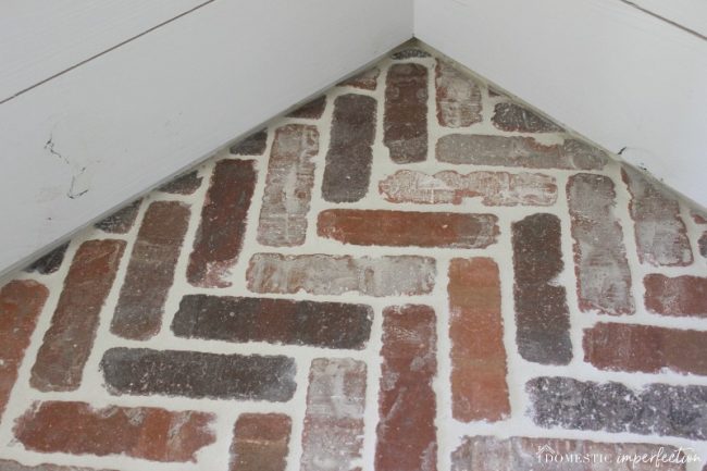 antique brick paver floor