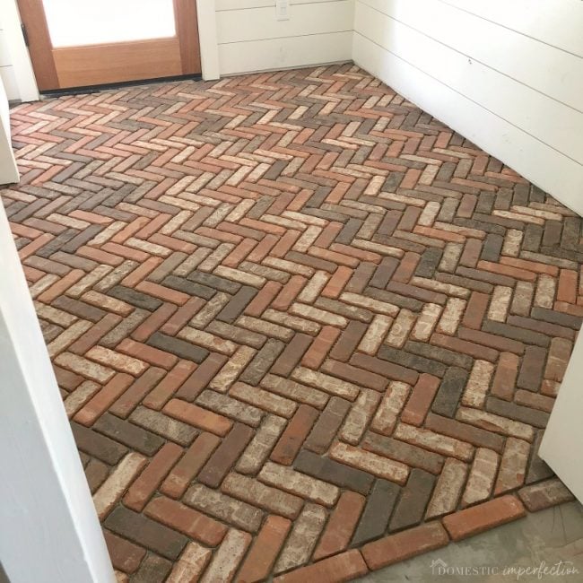 installing a brick floor