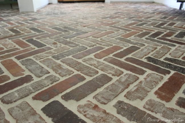 rustic brick floor