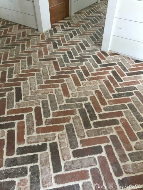 Brick paver floor