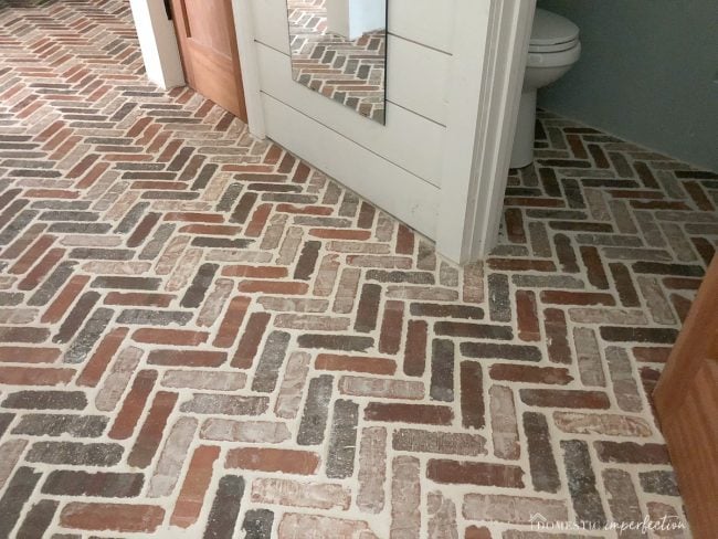 Herringbone Brick Paver Floor, Porcelain Tile That Looks Like Brick Pavers