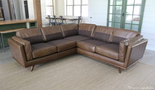 Article leather cushions not 100% leather