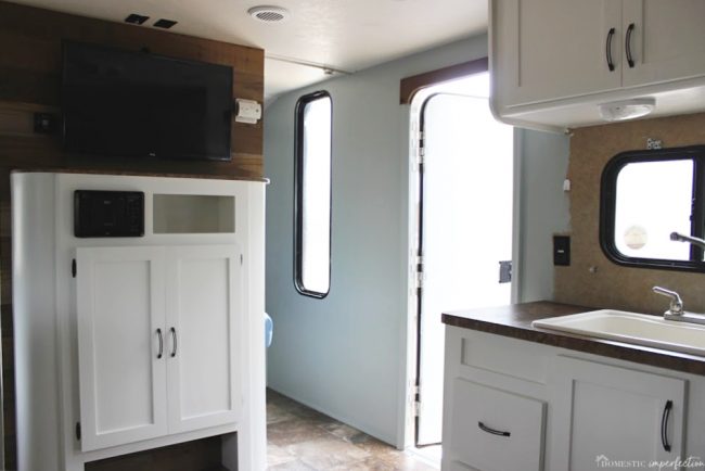 RV remodel reveal - painted walls