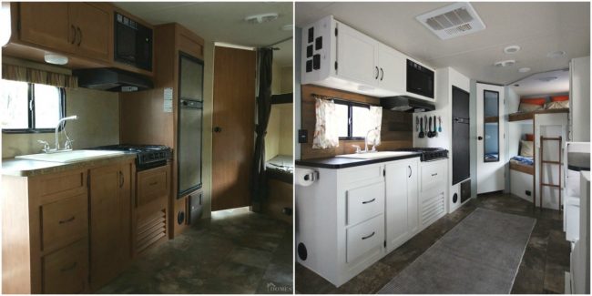 RV renovation before and after