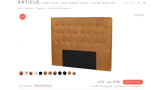 Article leather headboard review