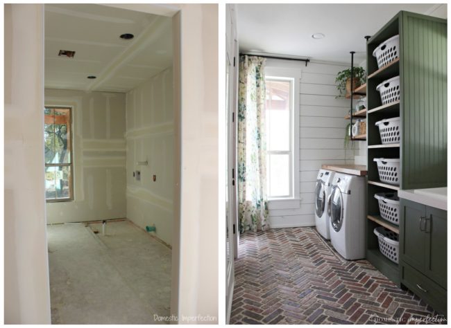 DIY Farmhouse Laundry Room Sink Cabinet