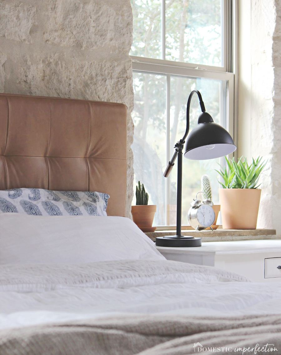 Master Bedroom Tweaks + Leather Headboard Awesomeness - Wildfire Interiors