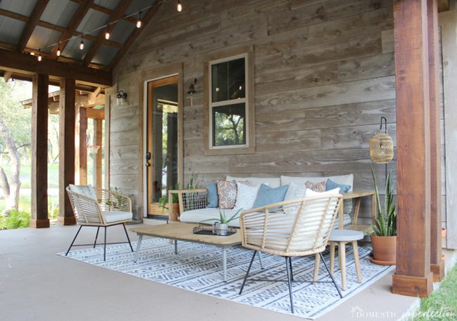 rustic farmhouse outdoor living