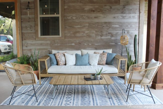comfortable outdoor living room