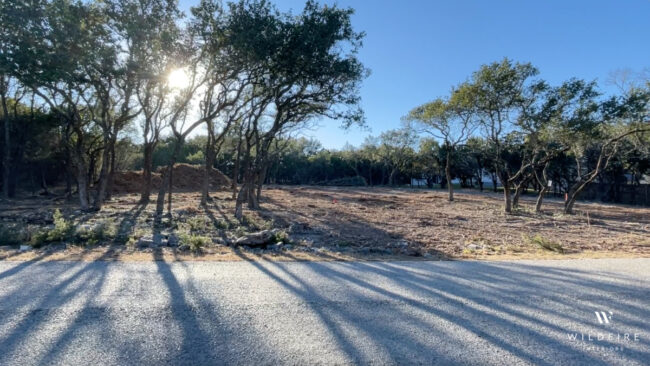 cleared lot for foundation pour