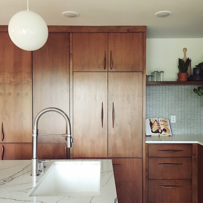 wood cabinets with wood handles