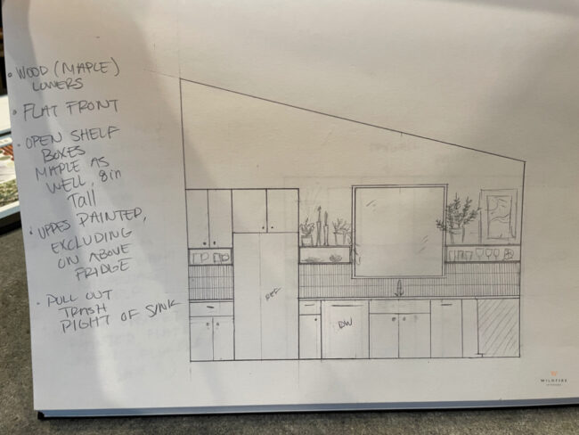 new kitchen design with notes