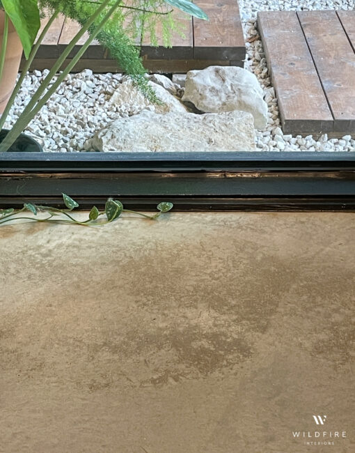 sealed concrete floor patina