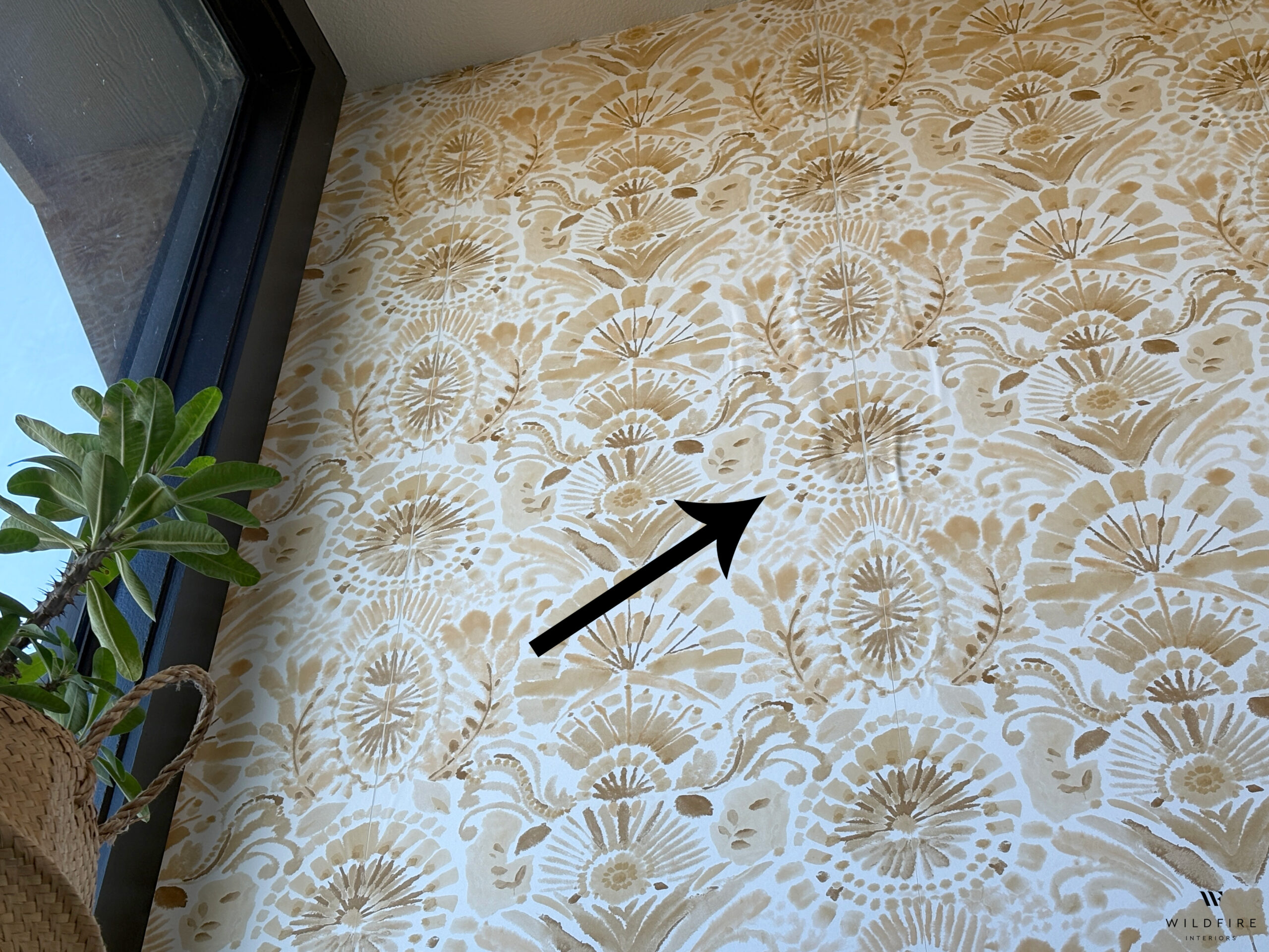 Peel-and-stick wallpaper after three years