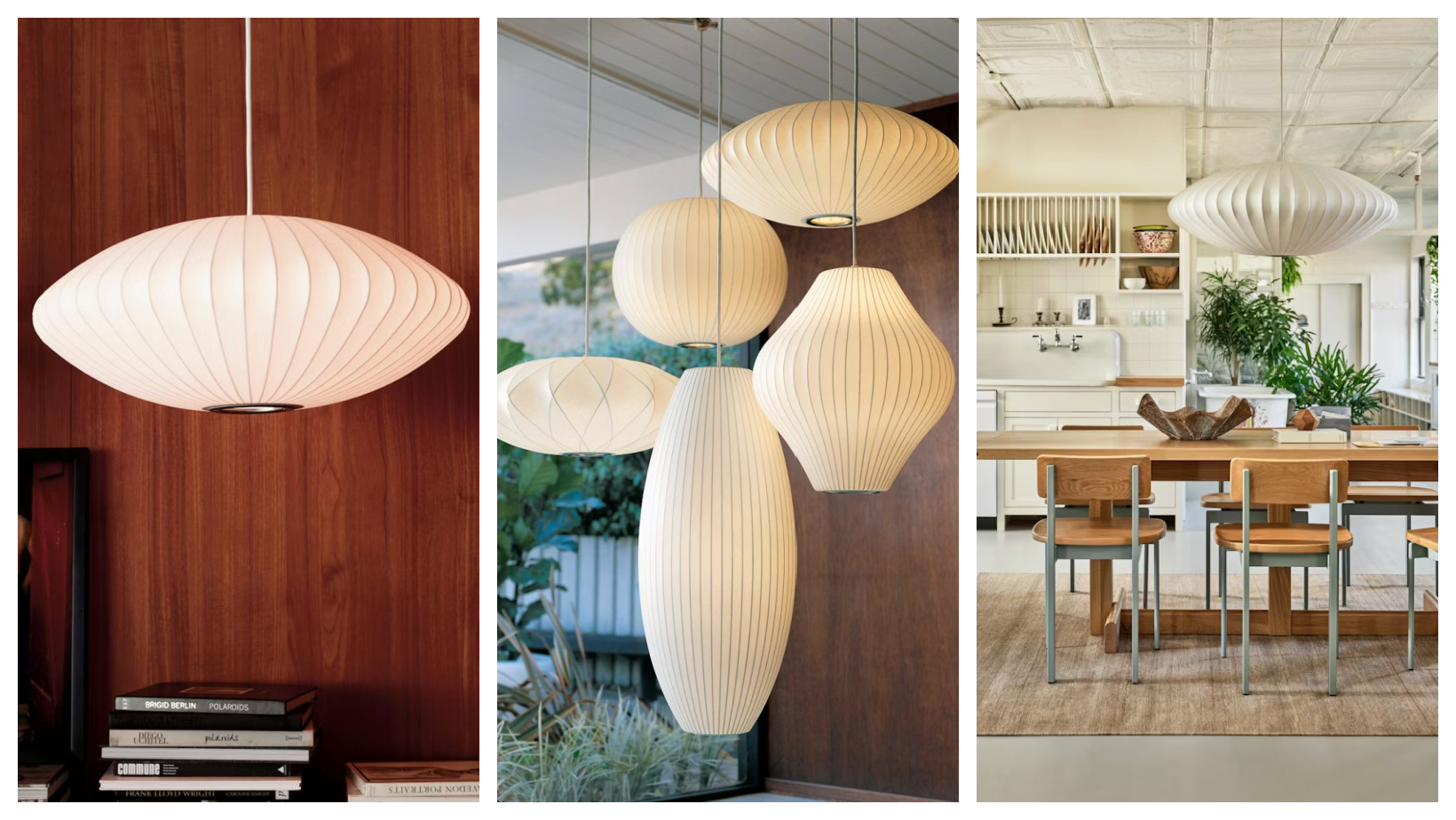 Nelson bubble lamps, iconic mid-century lighting