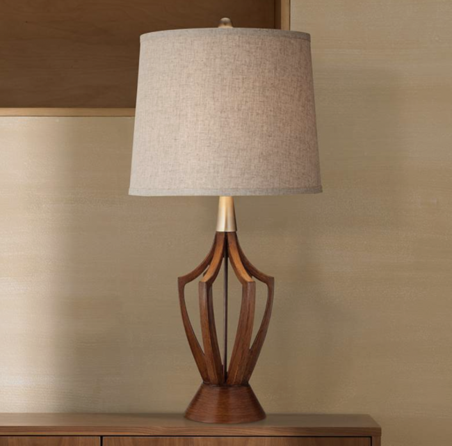 St. Claire 30 3/4" Faux Wood Mid-Century Table Lamp