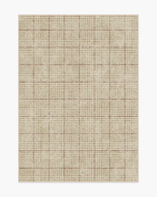 Ruggable Glen Plaid Camel & Burgundy Rug