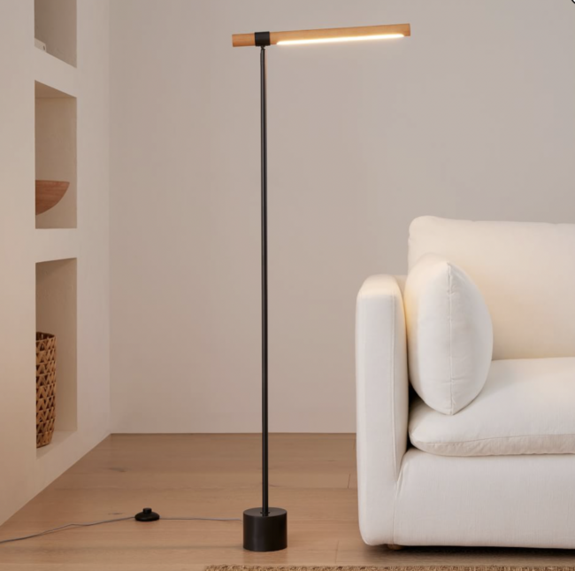 Linear Wood LED Floor Lamp