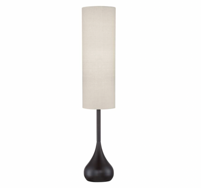 Possini Euro Moderne Droplet 62" High Mid-Century Bronze Floor Lamp