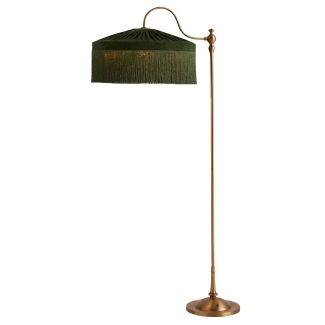 Sinclair Tassel-Fringed Velvet Floor Lamp