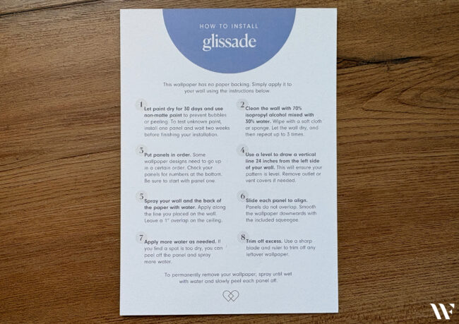 Love vs. Design glissade wallpaper instructions.
