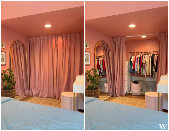 No closet? Use curtains instead!